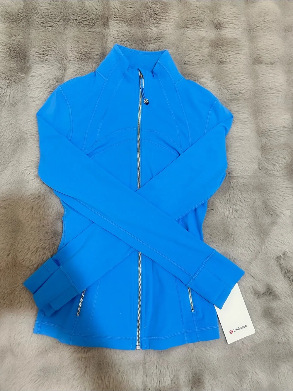 NWT Lululemon Define Jacket Nulu Size 4 Pool /Mirror Silver - Picture 2 of 5